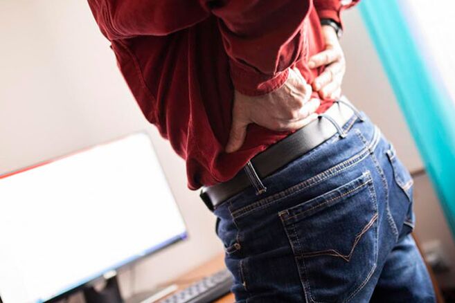 dor nas costas por osteocondrose